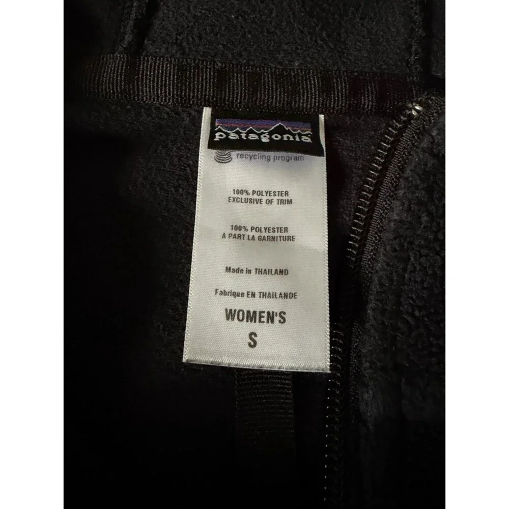 Patagonia Black Full-Zip Fleece Jacket Women's Size Small